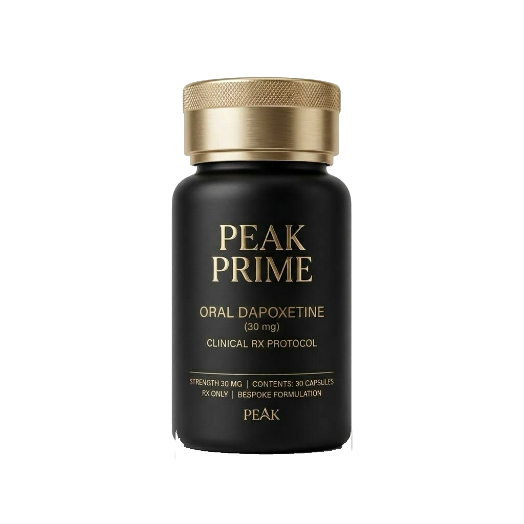 Peak Prime Oral Dapoxetine luxury clinical bottle