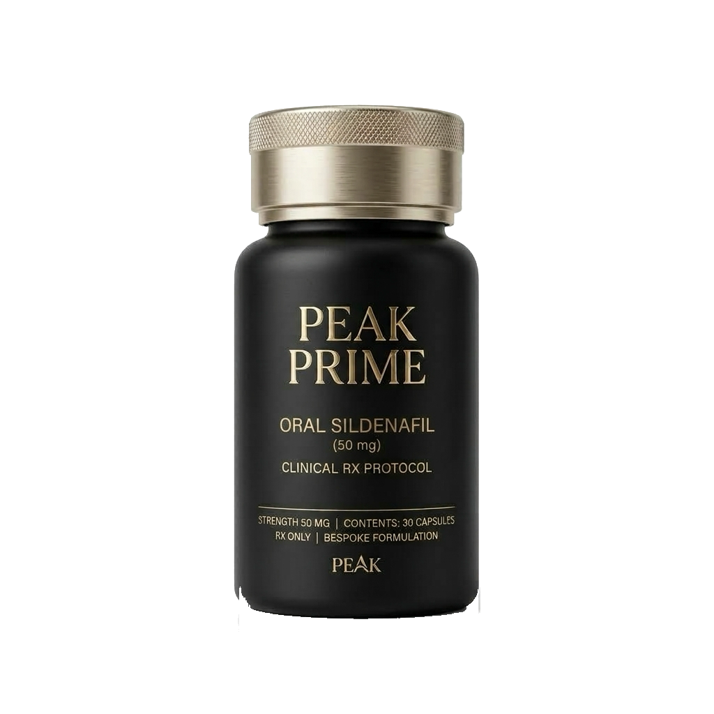 Peak Prime Oral Sildenafil luxury clinical bottle